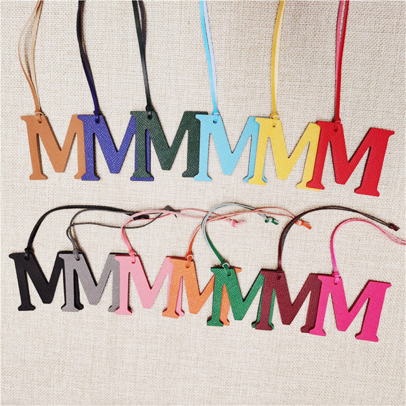 Monogram Keychain Leather - XMESSUN 新しい英語文字 M チャーム高級本物の天然皮革文字アルファベットキーホルダーバックパックペンダント女性のバッグ用