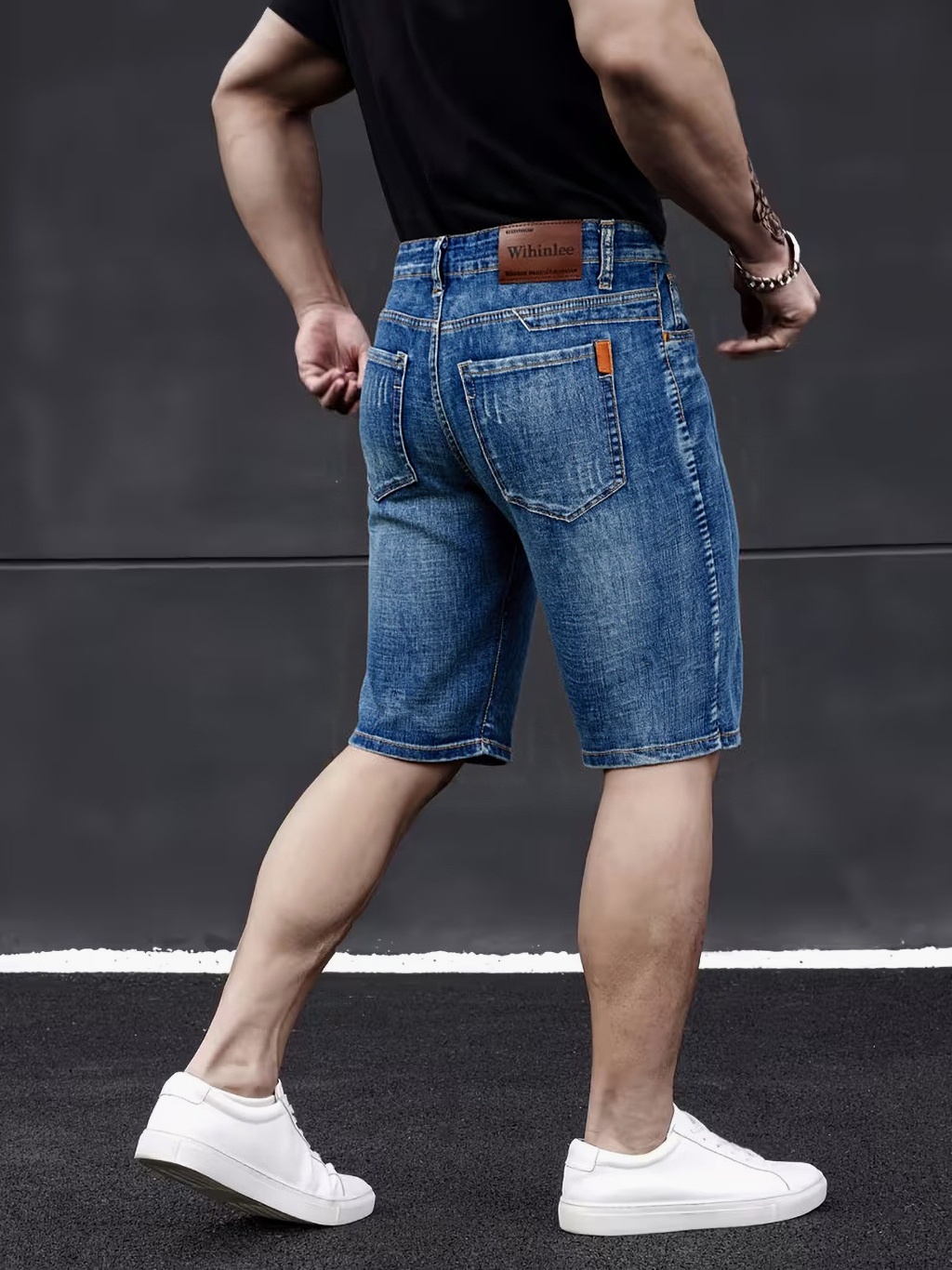 Levis Jeans 501 - Wthinlee 新しいビジネスメンズジーンズカジュアルストレートストレッチファッションクラシックブルーブラックメンズサマーデニムショートパンツ膝丈