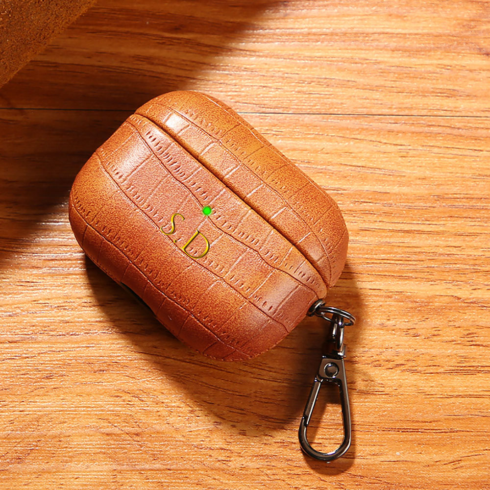 AirPods 1 2 3 4 Pro 2対応 高級ライチ柄 - Monogram Keychain Leather のレビューと価格