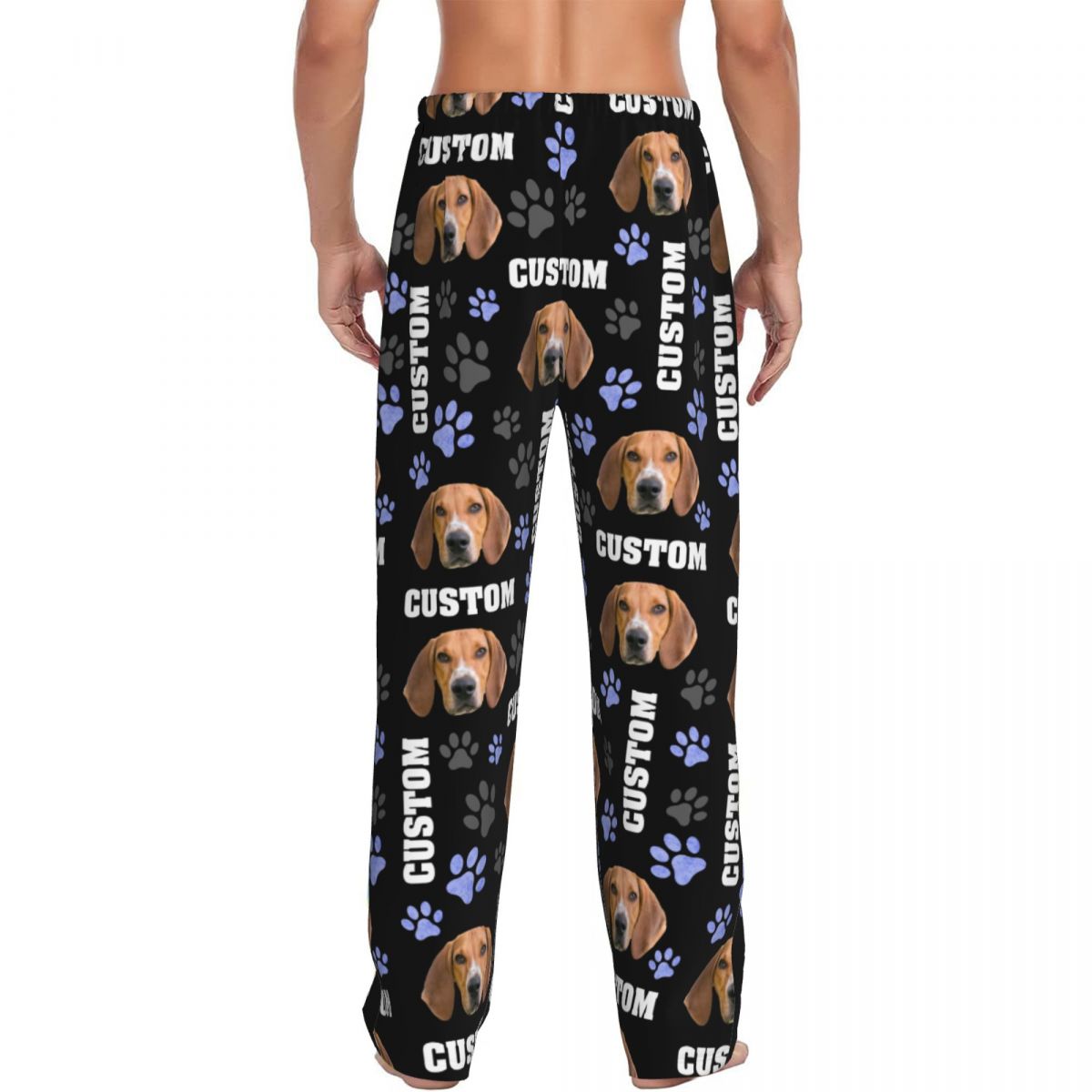 男性用カスタム犬写真パジャマパンツ、ペットの肖像画と名前入り - Pet Portrait Custom のレビューと価格