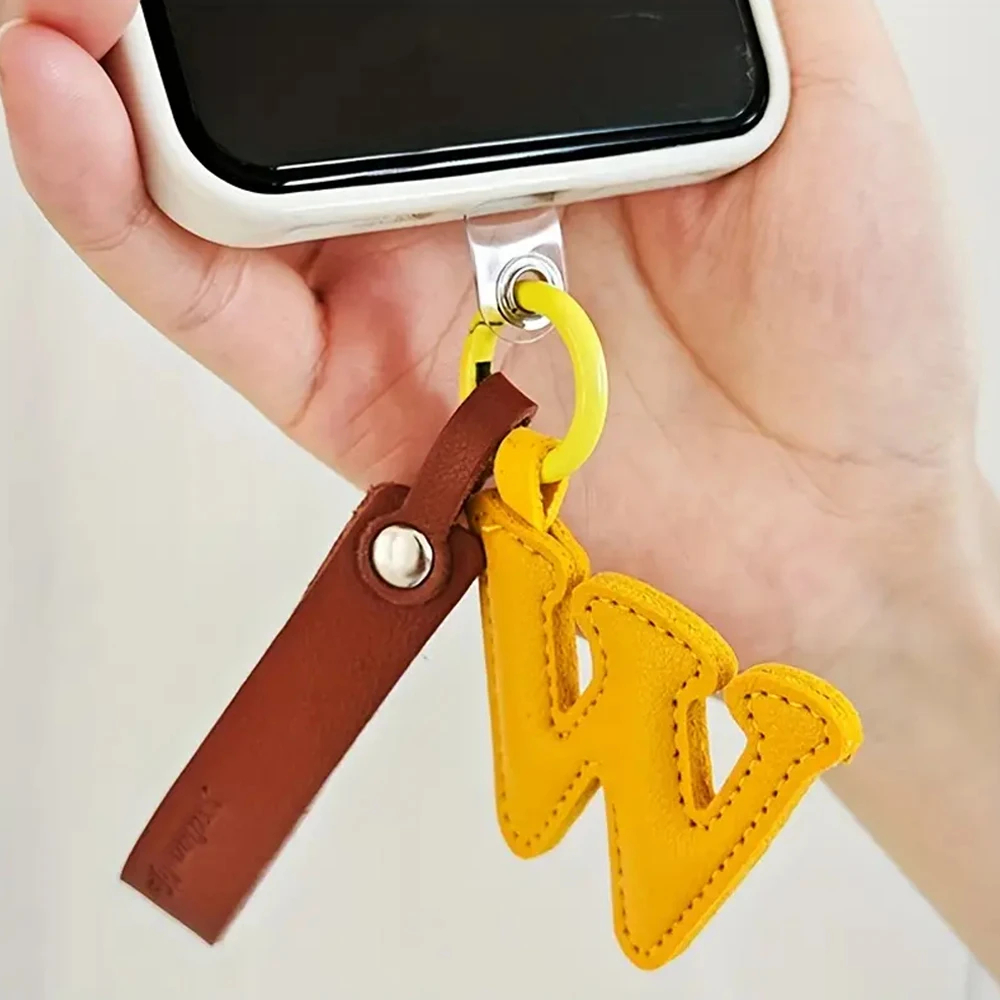 クリエイティブ Pu レザー 26 文字キーホルダーファッシ - Monogram Keychain Leather のレビューと価格