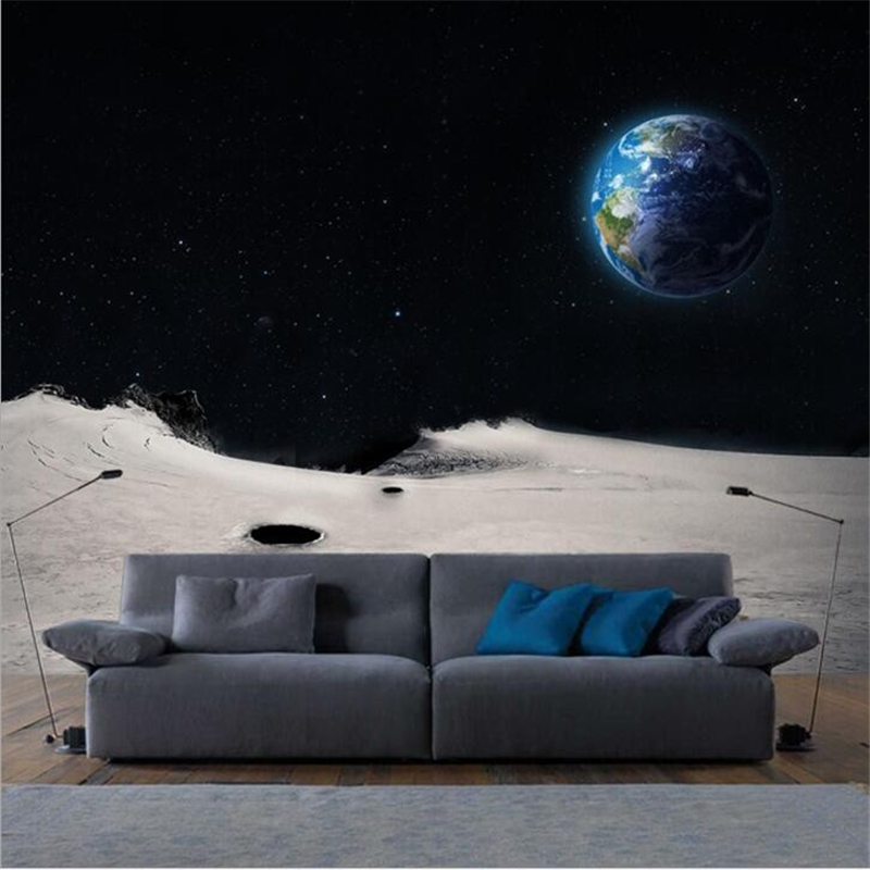 カスタム写真 3D 立体ソファ壁紙リビングルーム寝室用壁画壁 - Custom Night Sky のレビューと価格
