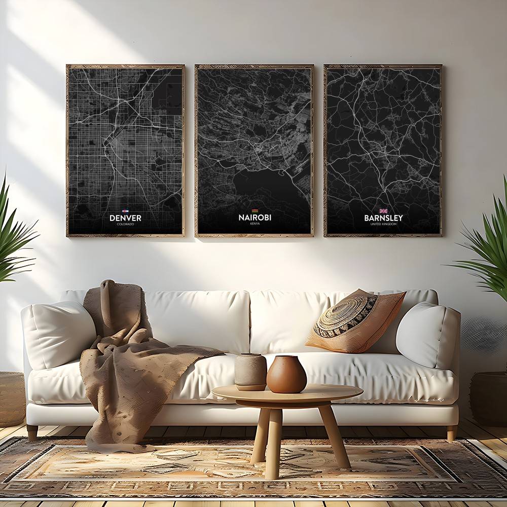 パリロンドンニューヨークカスタム都市地図ポスタープリントキャ - Custom Map Poster のレビューと価格