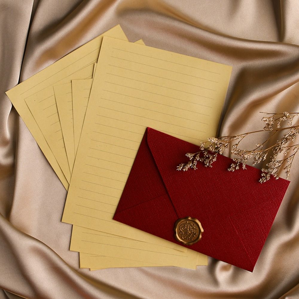 10 個のリネンテクスチャレトロ封筒シンプルなシーリングワッ - Wax Seal Letter Kit のレビューと価格