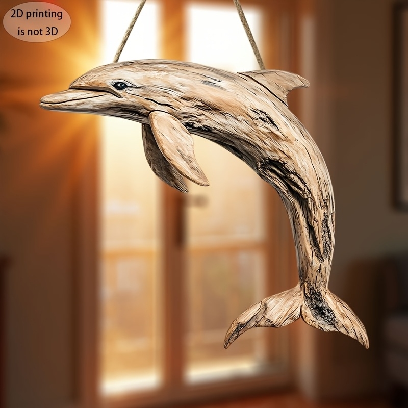 2D 10インチ エレガントなイルカの木製壁飾り、田舎の木の - Family Tree Print のレビューと価格