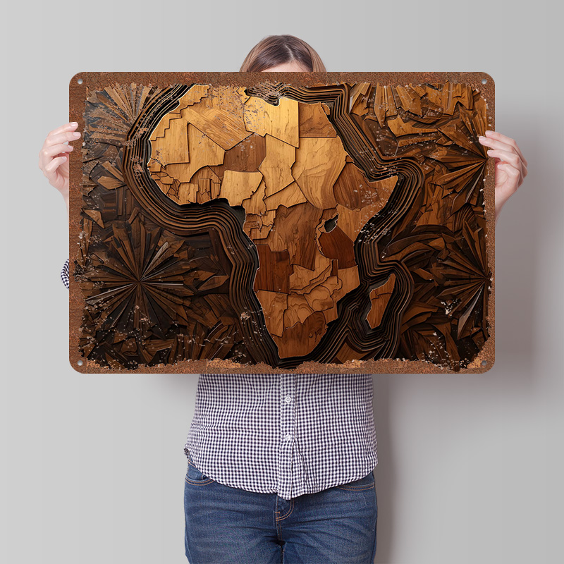 アフリカ地図木彫りアートプリントポスターカスタマイズされた壁 - Custom Map Poster のレビューと価格