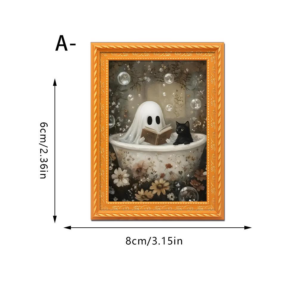 クリエイティブ 3d ハロウィン冷蔵庫マグネット木製かわいい - Engraved Wood Frame のレビューと価格