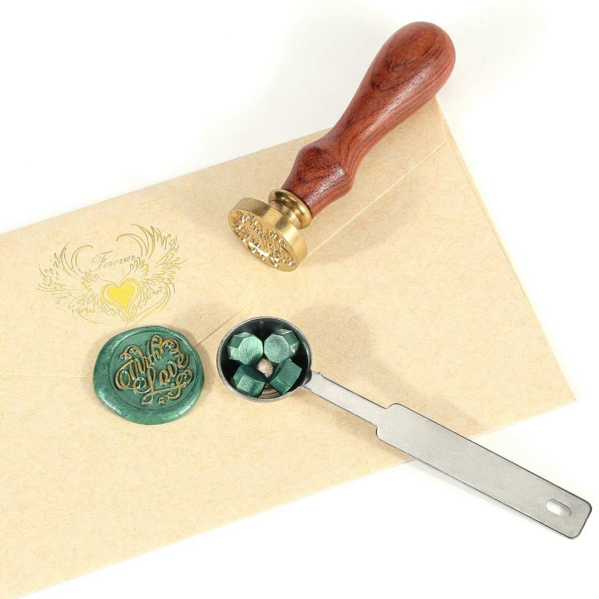 AT84-シーリングワックスビーズ、200個のワックスシール - Wax Seal Letter Kit のレビューと価格