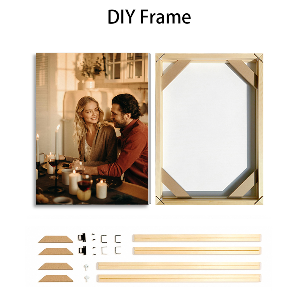 DIYウッドフレームまたはフレームレスポスター付きカスタム写 - Engraved Wood Frame のレビューと価格