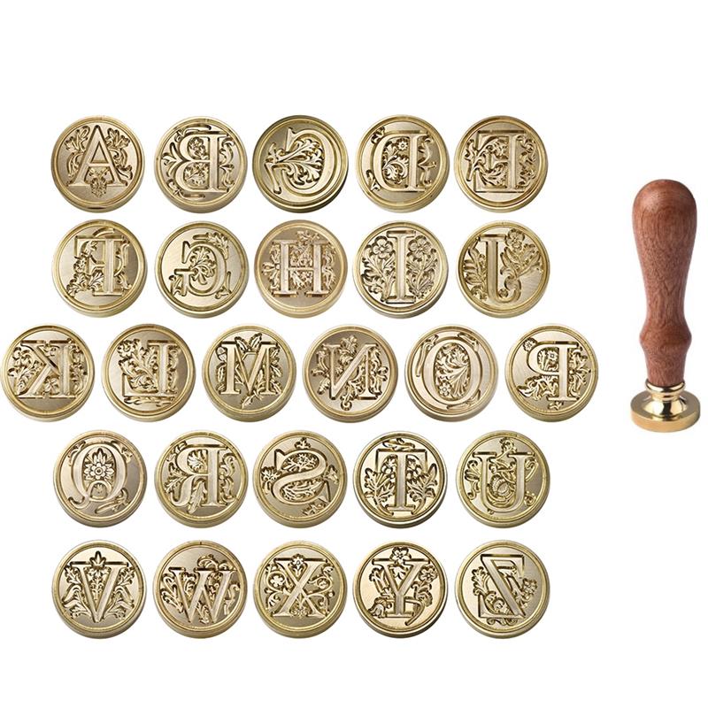 A-Z ヴィンテージシールワックススタンプヘッド 26 文字 - Wax Seal Letter Kit のレビューと価格